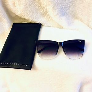 Quay Australia Come Thru Black Cat Sunglasses